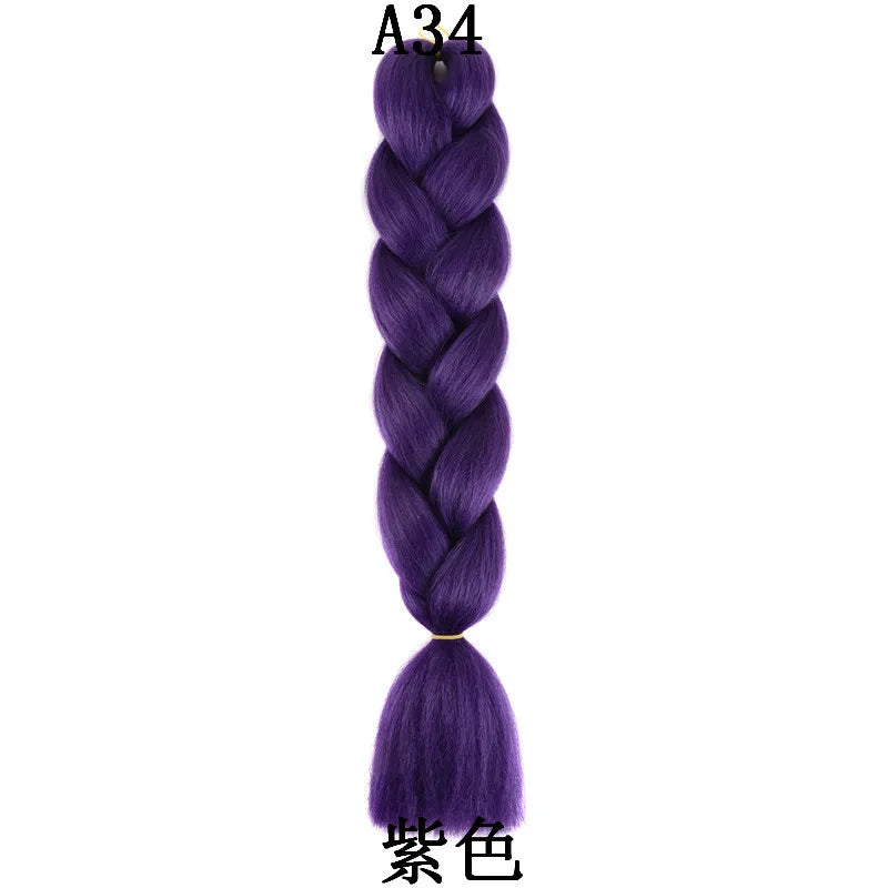 24-Inch Synthetic Jumbo Braiding Hair Extensions for Styling - 16