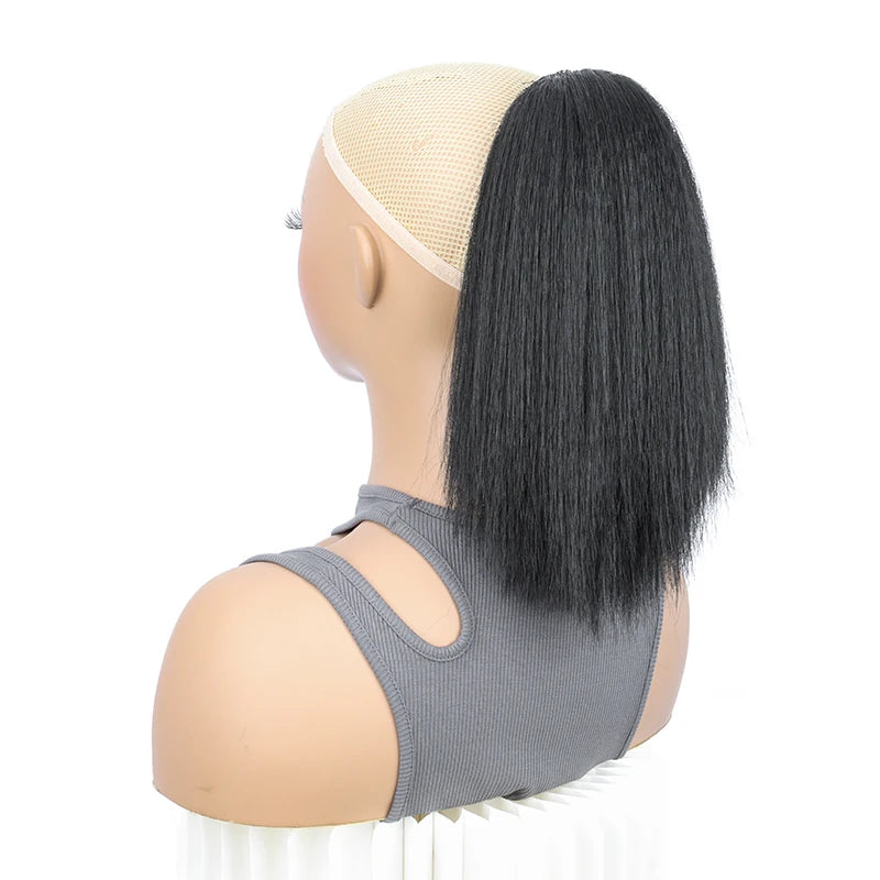 10-Inch Kinky Straight Drawstring Ponytail Hair Extension