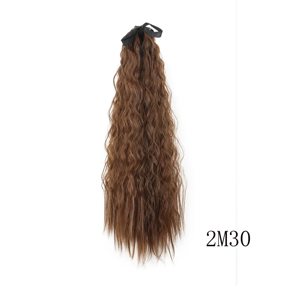 22 Inch Kinky Curly Drawstring Ponytail Hair Extension