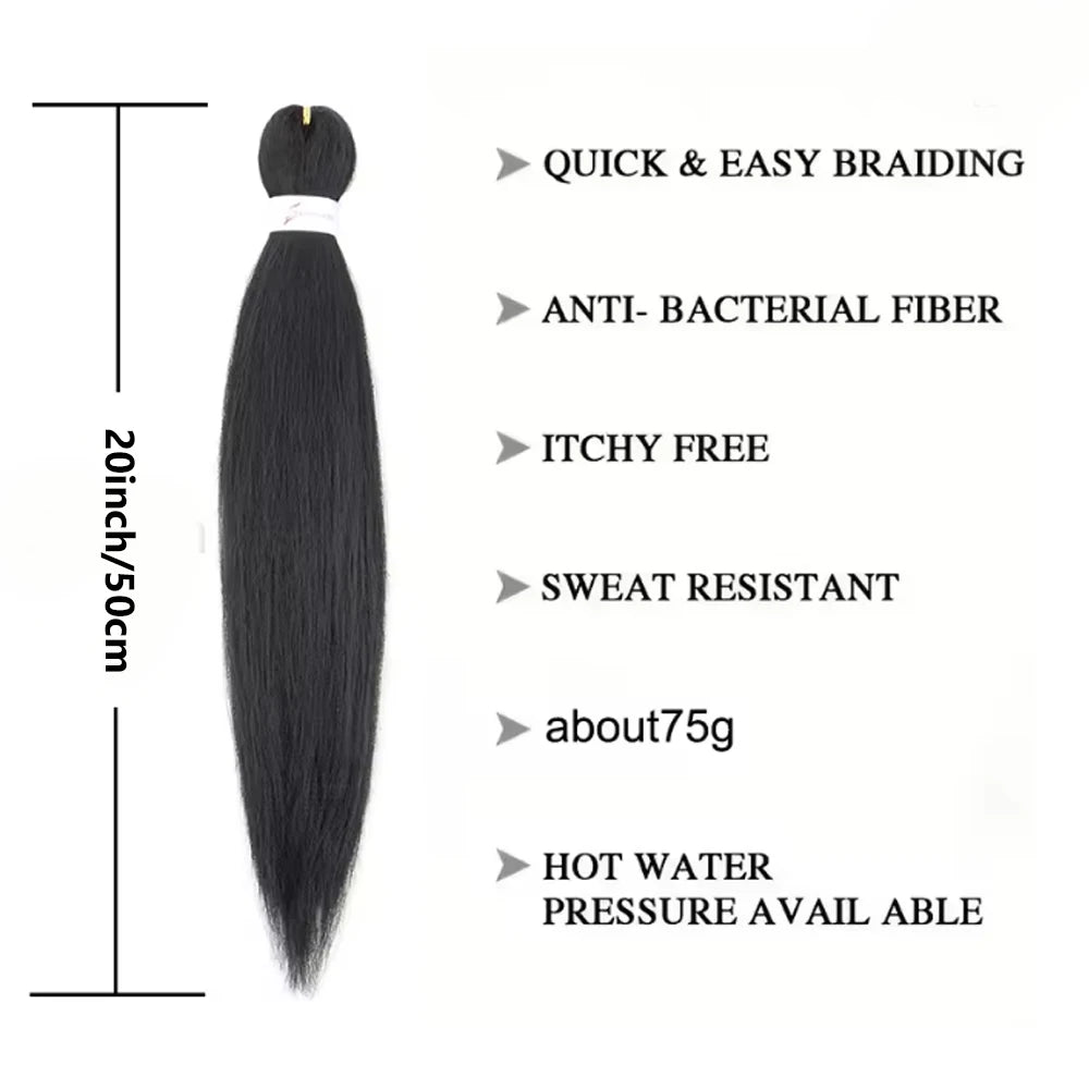 20 Inch Pre-Stretched Synthetic Braiding Hair Extensions