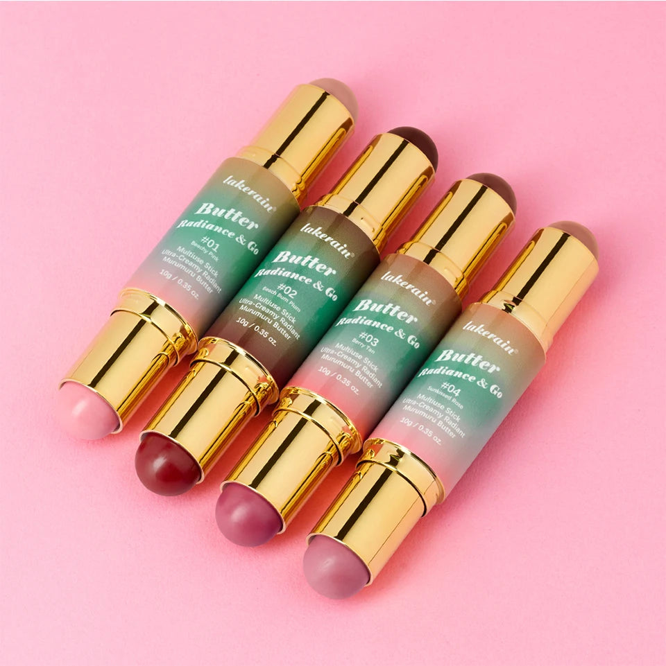 Dual-Ended Creamy Bronzer and Blush Stick for Face Lips and Eyes - 19