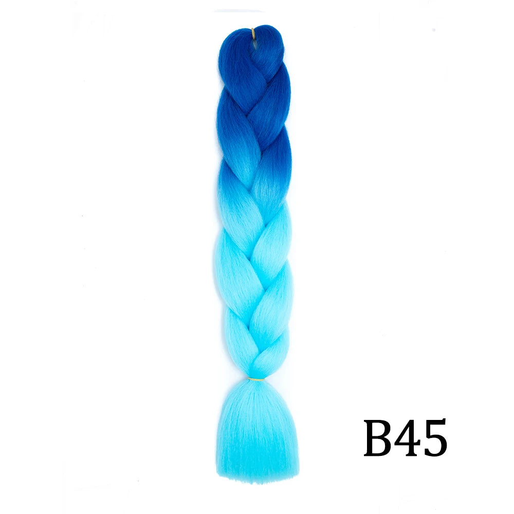24-Inch Long Synthetic Jumbo Braiding Hair Extensions