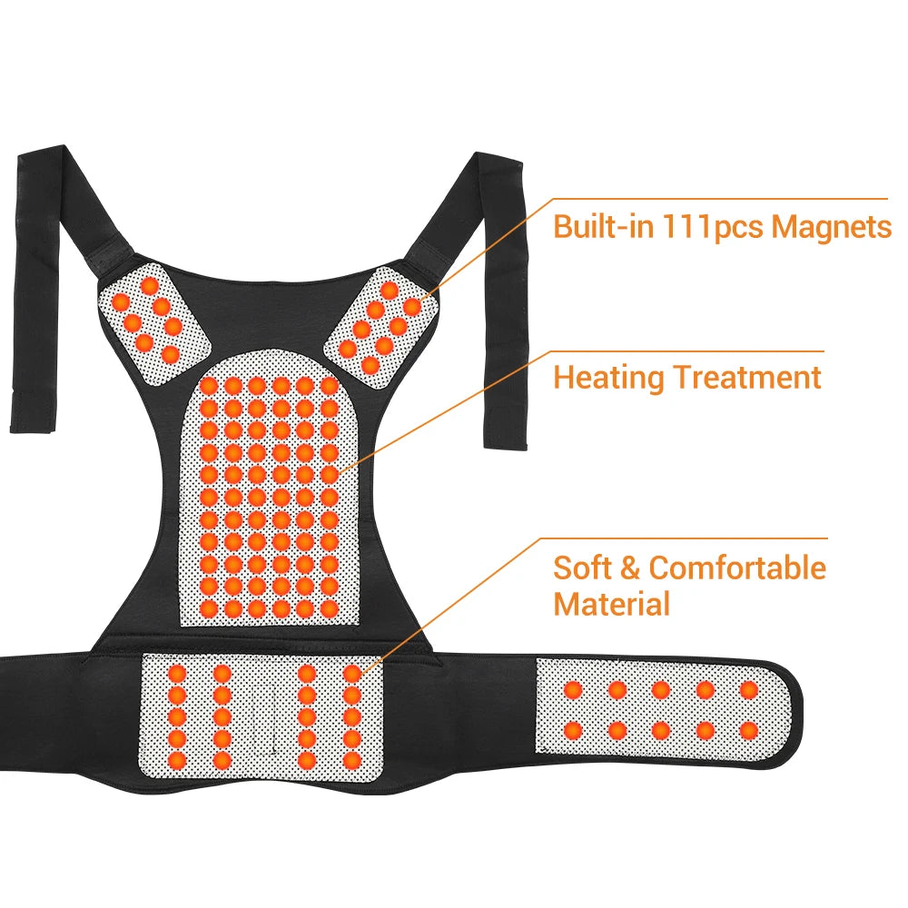 Self-Heating Tourmaline Magnetic Back and Shoulder Support Brace - 10