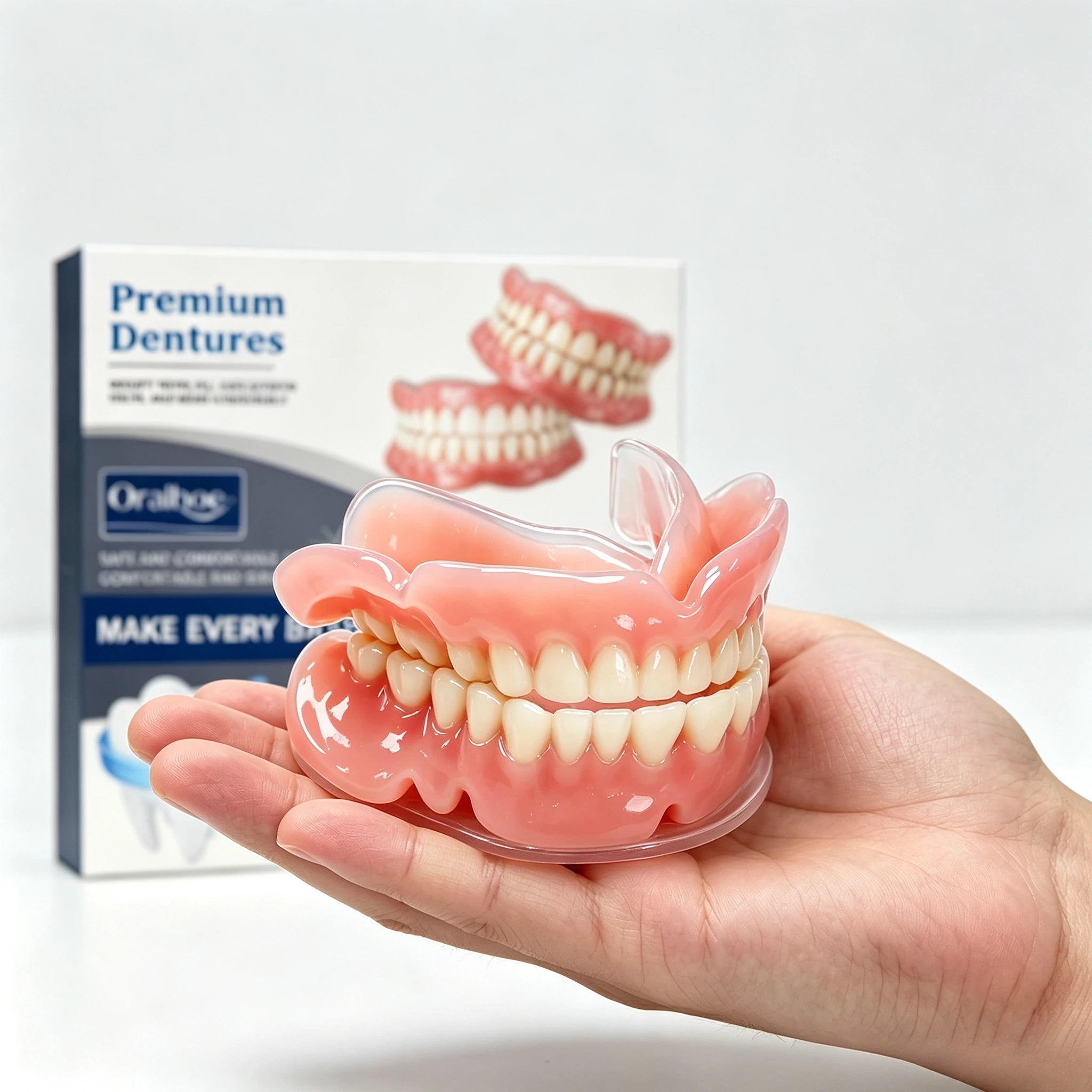 Comfortable Silicone Snap-On Denture Set for a Natural Realistic Smile - 2