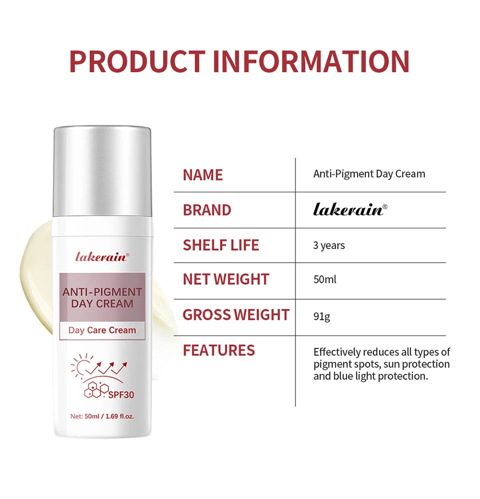 Anti-Pigment SPF 30 Day Moisturizing Cream for Daily Face Protection - 15