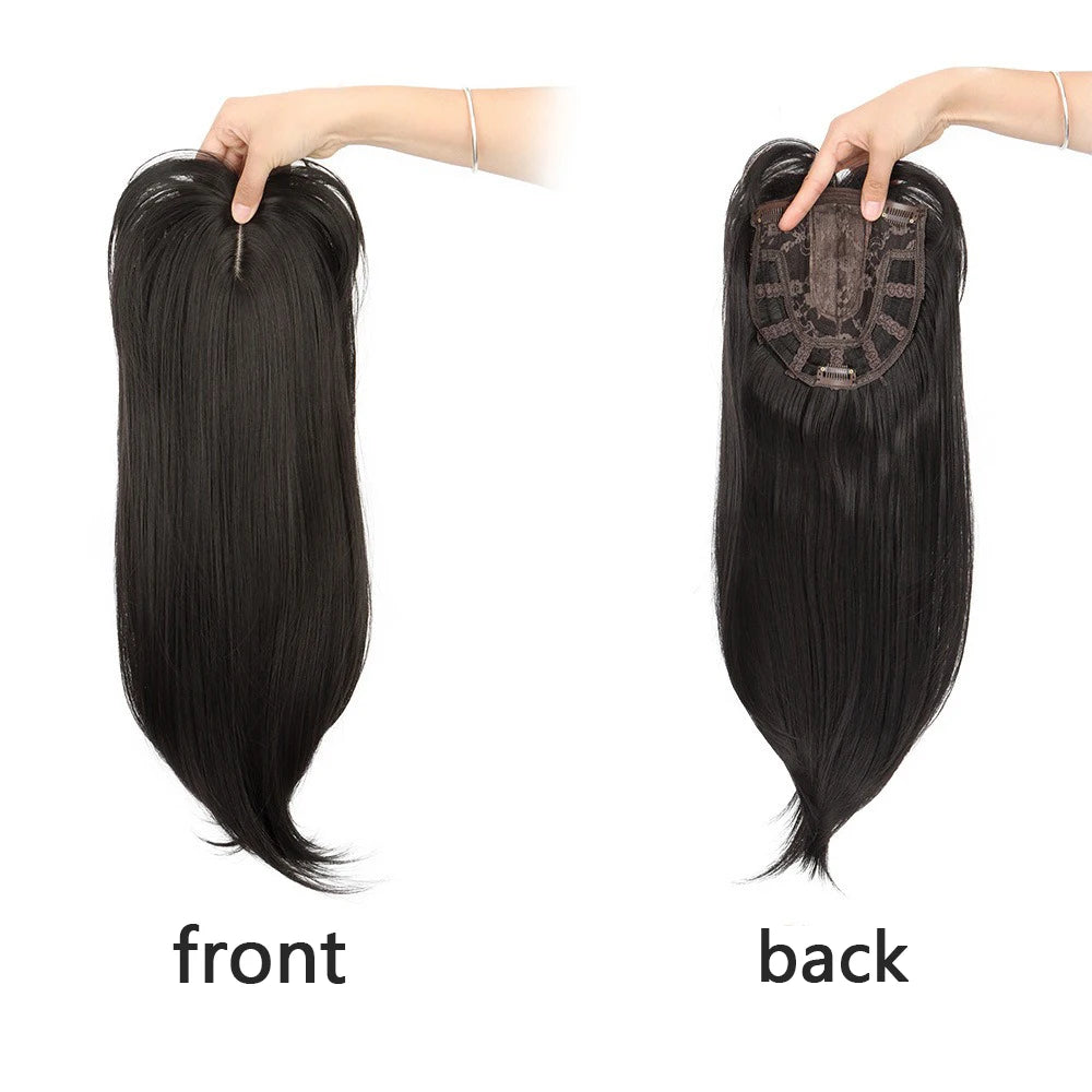 50cm Long Straight Synthetic Wig with Bangs - 2
