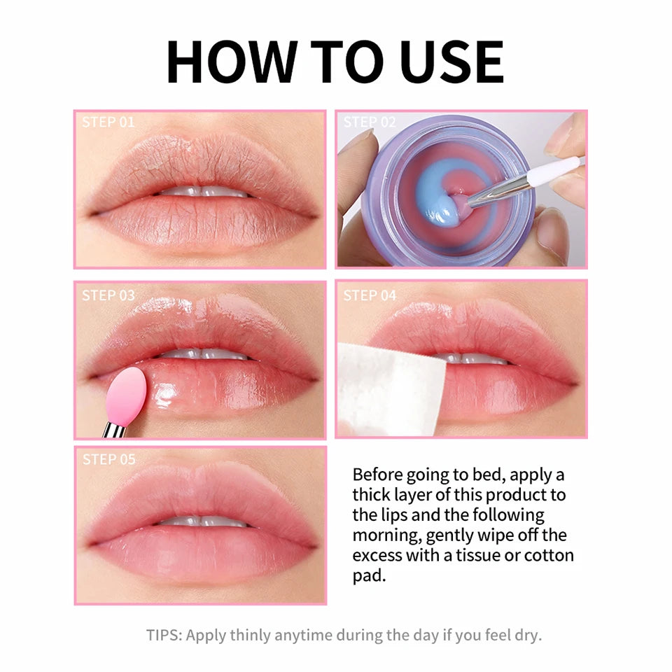 Dual-Color Hydrating Lip Sleeping Mask for Dry and Cracked Lips - 16
