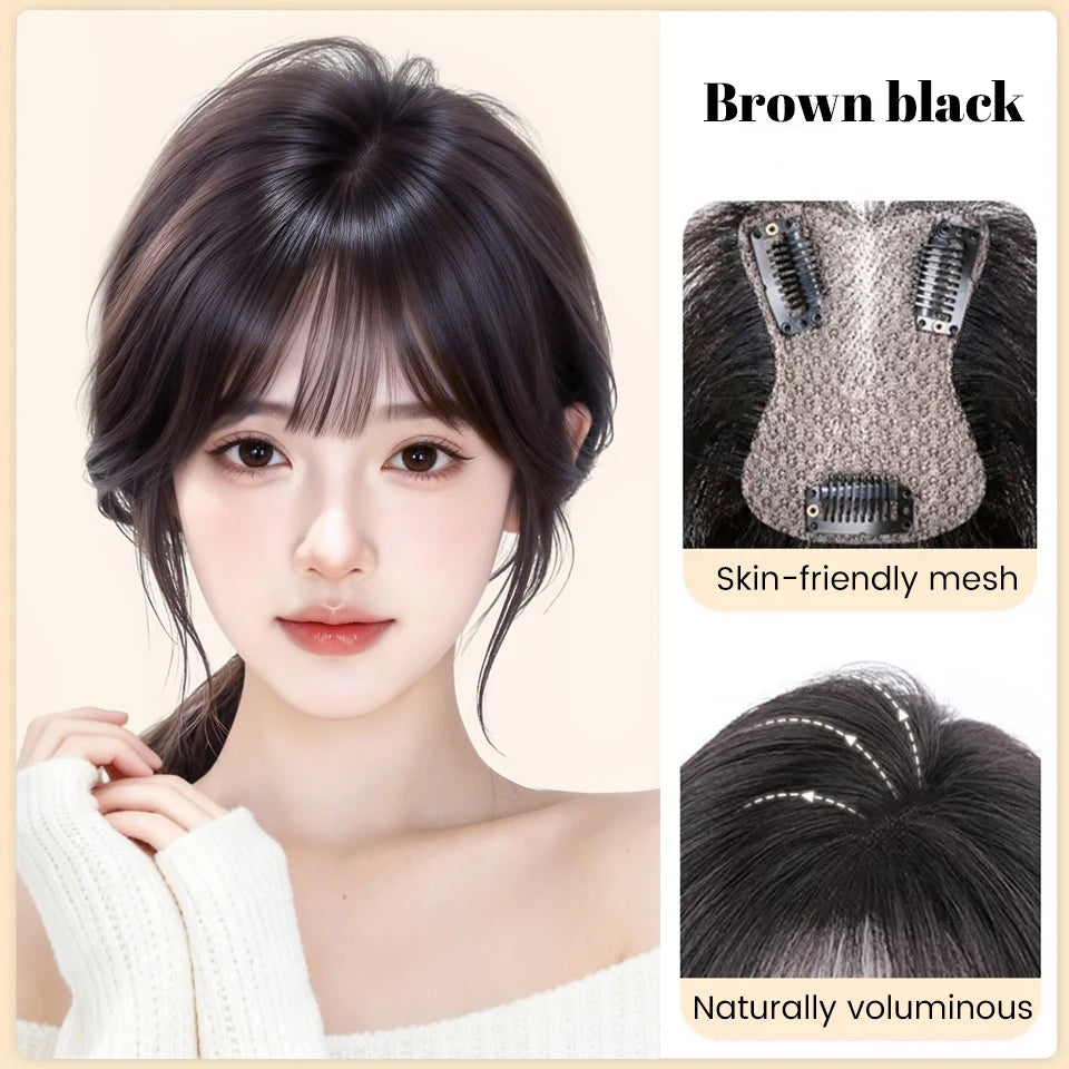 Natural Middle Part Clip-In Hair Topper for Volume - 15