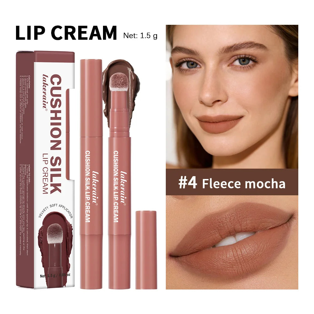 Cushion Silk Lip Cream and Blush for Long-Lasting Matte Makeup Finish