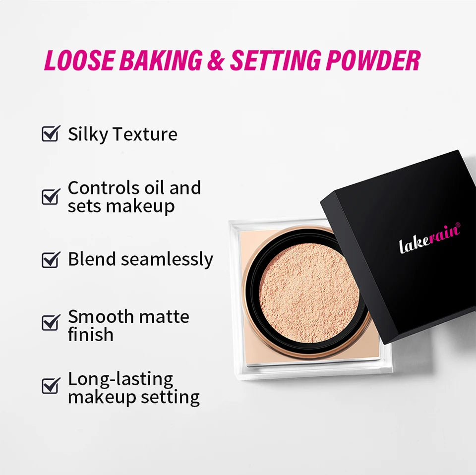 Oil Control Loose Setting Powder for Flawless Matte Finish Makeup
