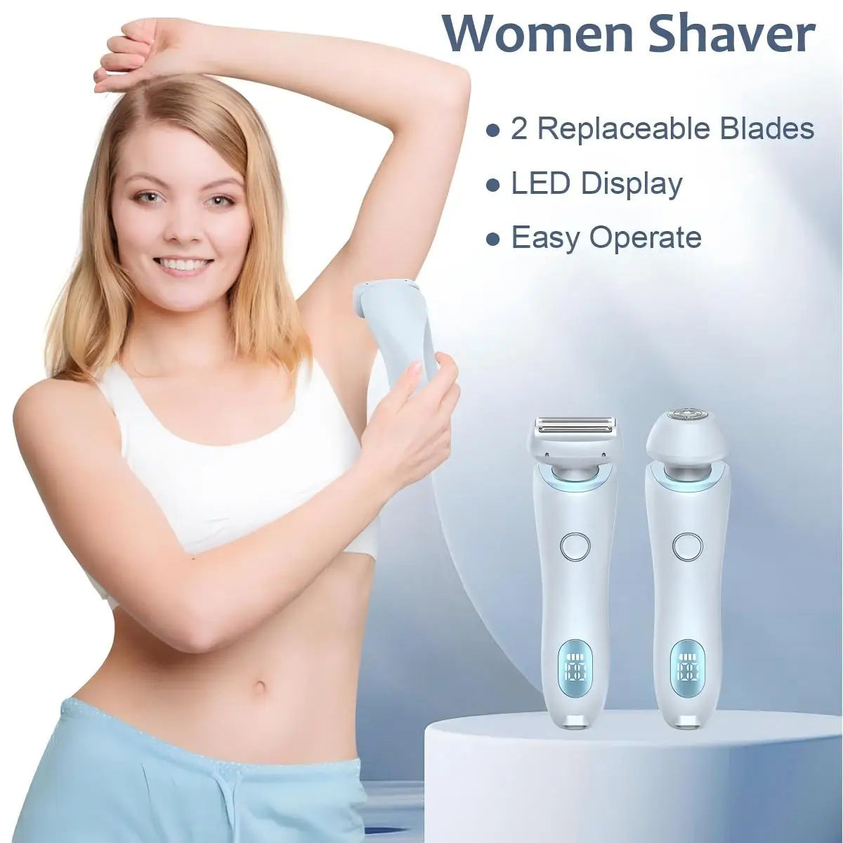 Electric Shaver for Women Painless Hair Remover for Body and Face - 2