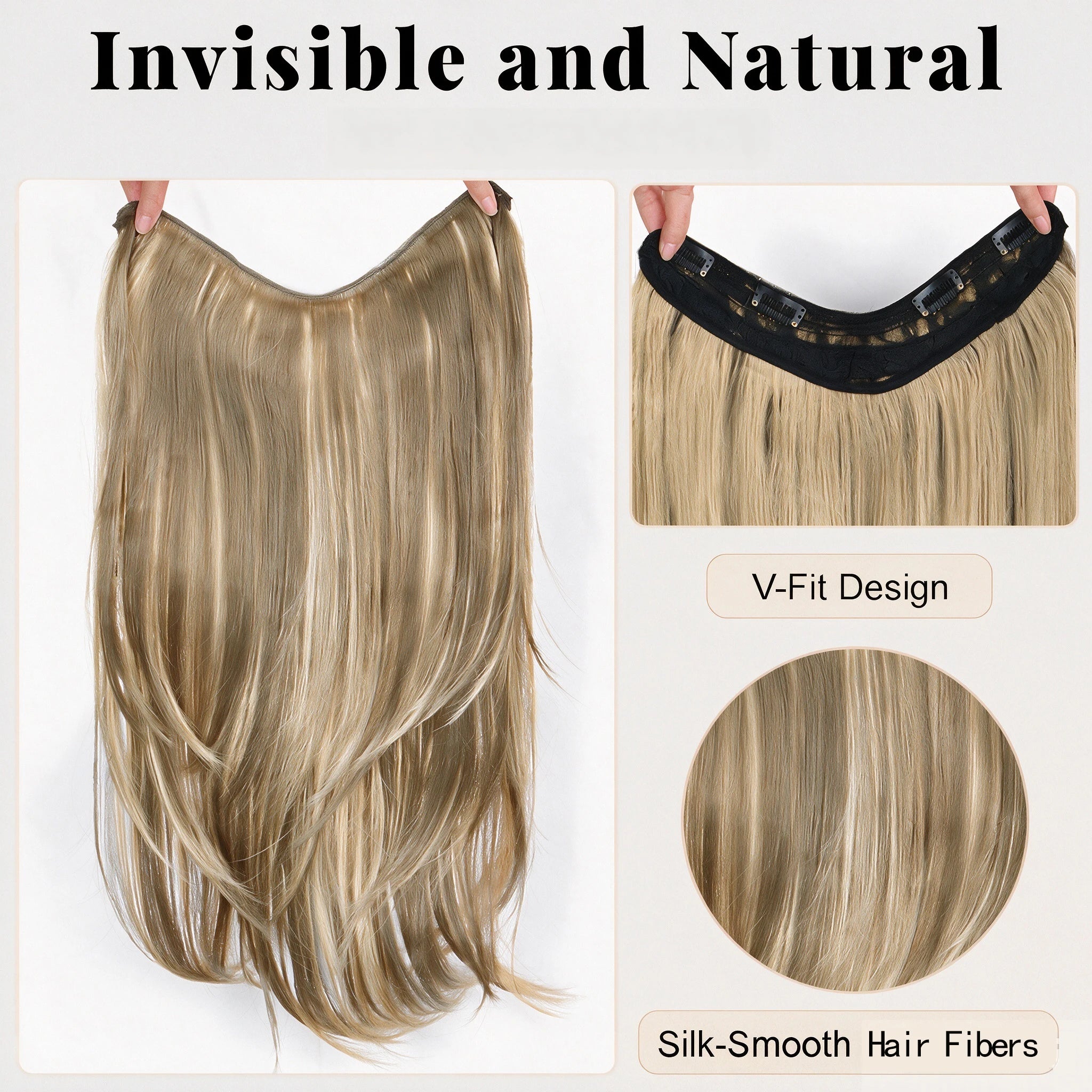 22 Inch Seamless U-Shape Curly Hair Extensions - 4