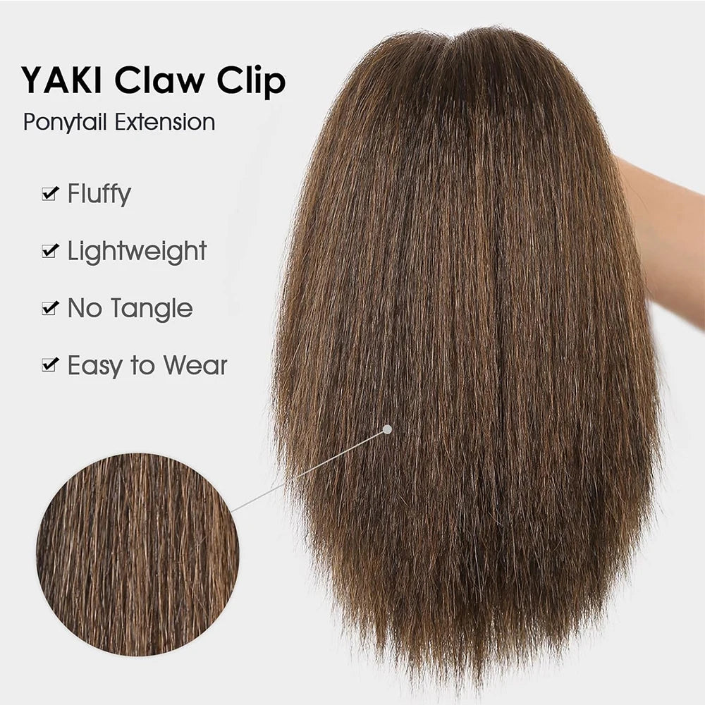 10 Inch Kinky Straight Drawstring Ponytail Extension - 6