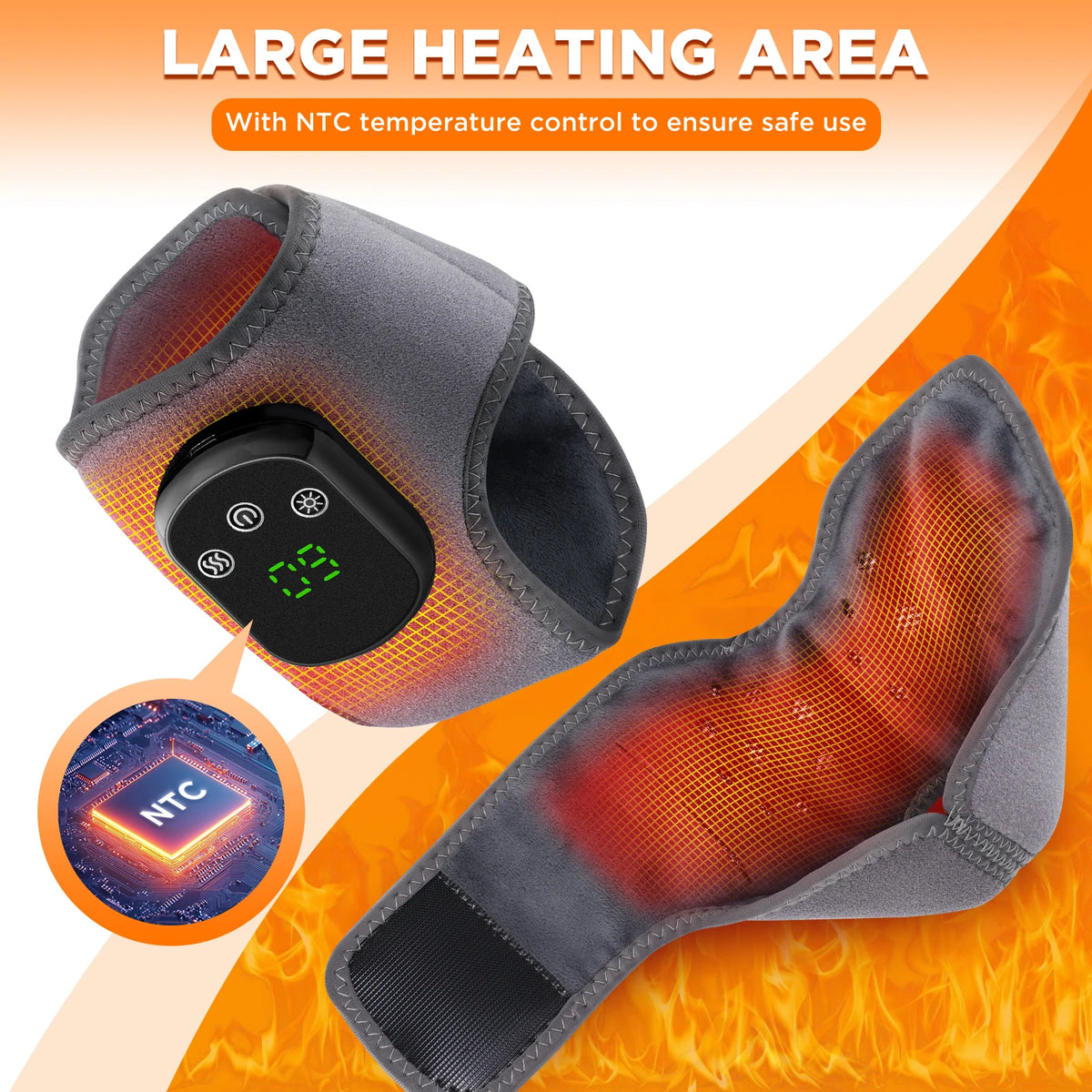 Heated Ankle Massager with Vibration for Pain Relief and Muscle Recovery
