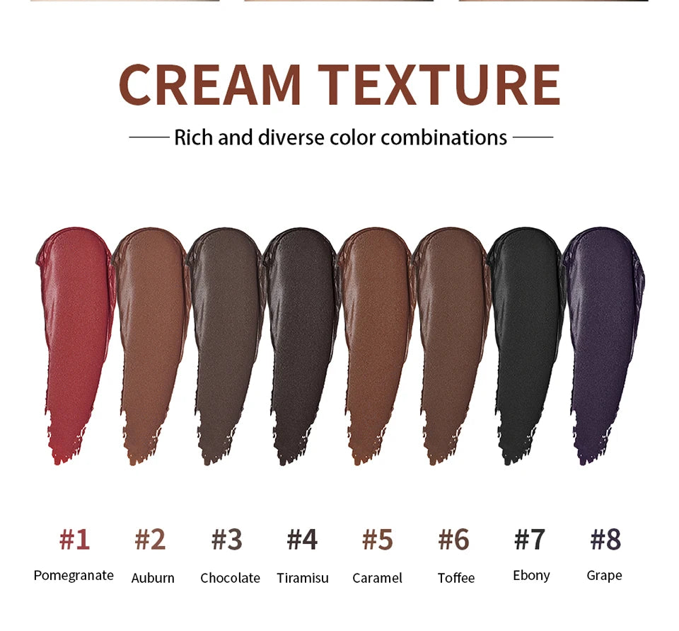 8-Color Cream Blush and Contouring Makeup Palette for Flawless Skin - 25