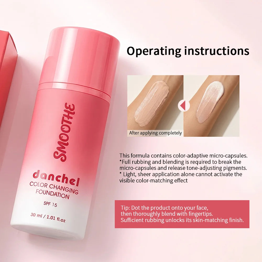 Color Changing Foundation for Flawless Seamless Skin Coverage - 5