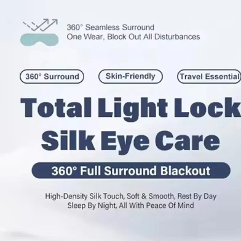 Silk Sleep Mask for Total Light Blocking and Comfortable Rest