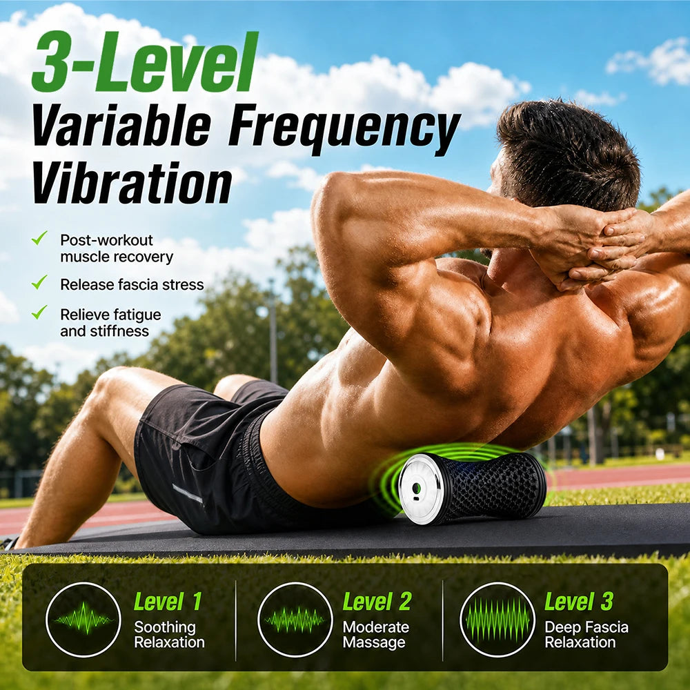 Electric Vibrating Massage Roller for Deep Muscle Recovery and Relief