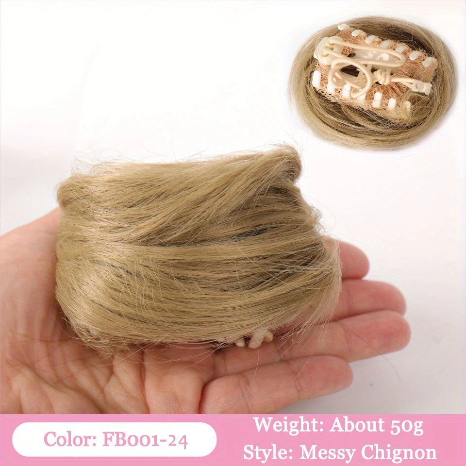 Synthetic Braid Hair Scrunchie for Instant Messy Bun Updos - 32
