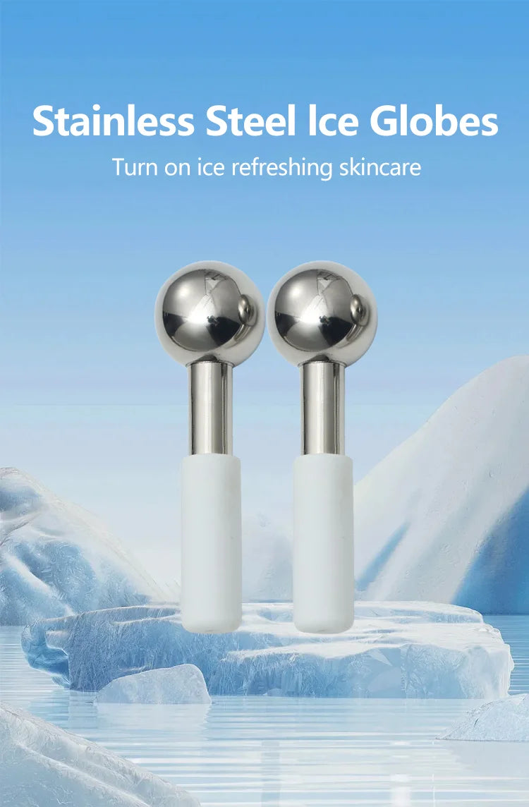 Stainless Steel Cooling Ice Globes for Facial Puffiness and Dark Circles - 7
