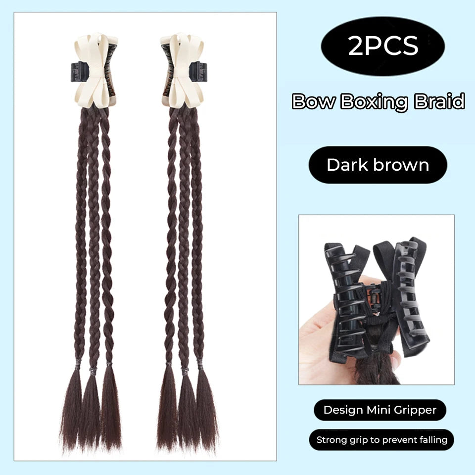 Long Clip-In Bubble Braid Ponytail Hair Extension for Daily Styling - 46