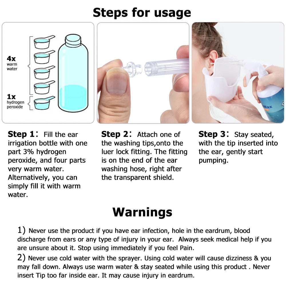 Electric Ear Wax Removal Irrigation System for Adults and Kids