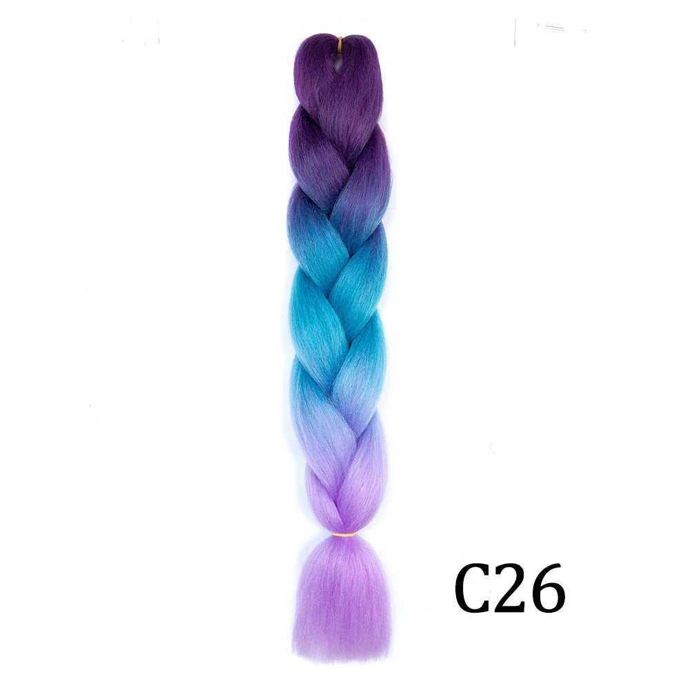 24-Inch Long Synthetic Jumbo Braiding Hair Extensions - 29