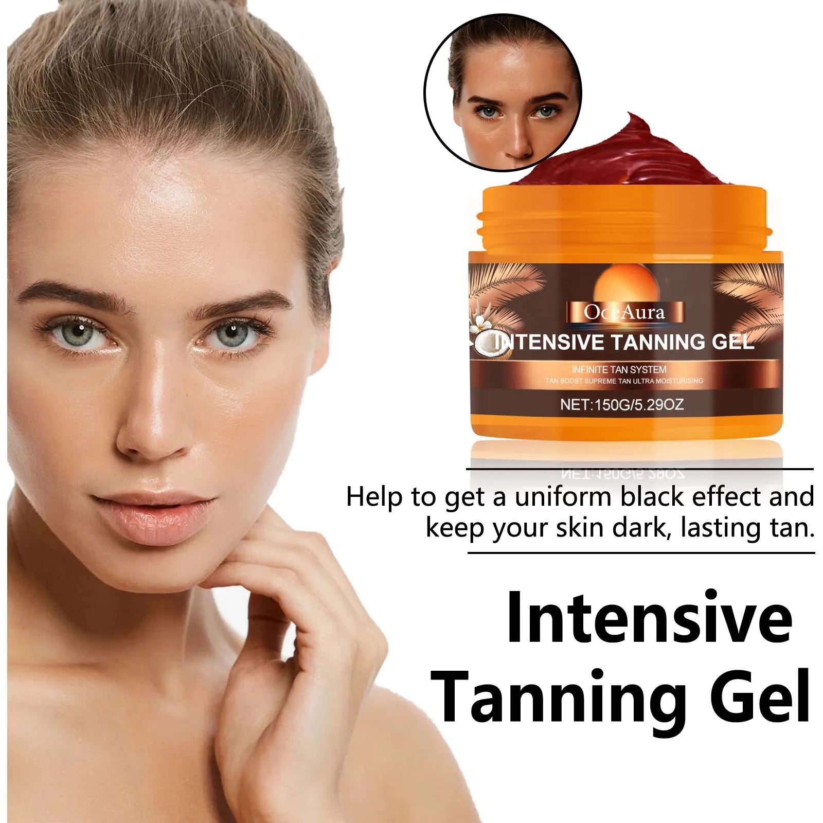 Intensive Tanning Gel for Natural Long Lasting Dark Skin Glow - 3