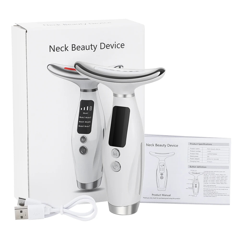 LED Facial and Neck Skin Tightening and Rejuvenation Massager - 15