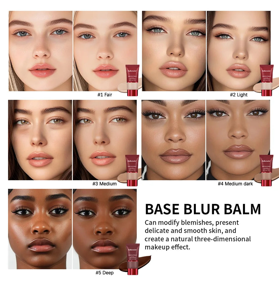 Blurring Foundation Balm with Applicator Brush for a Smooth Matte Finish - 17