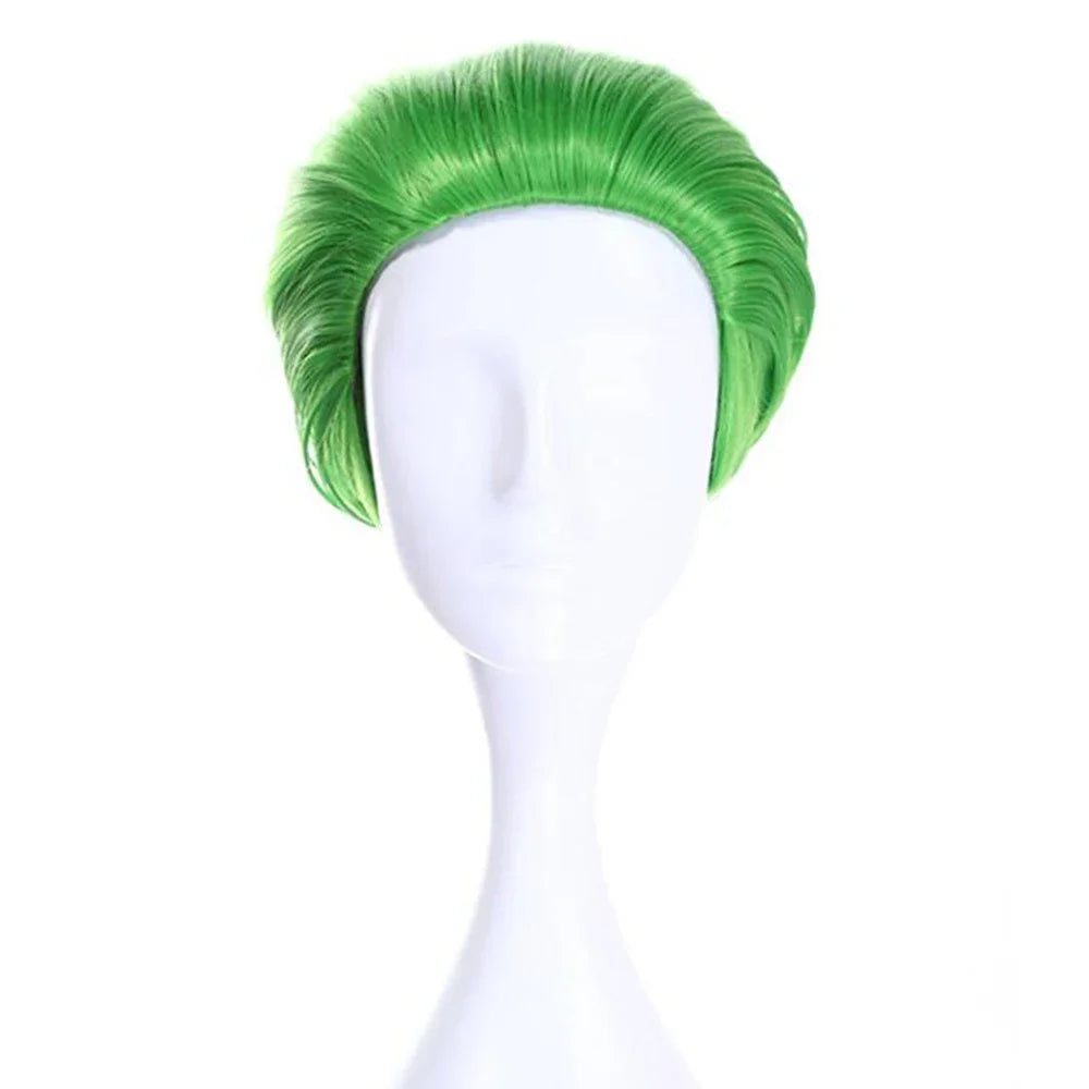 Short Green Cosplay Wig for Halloween Costume Parties and Character Fun - 4