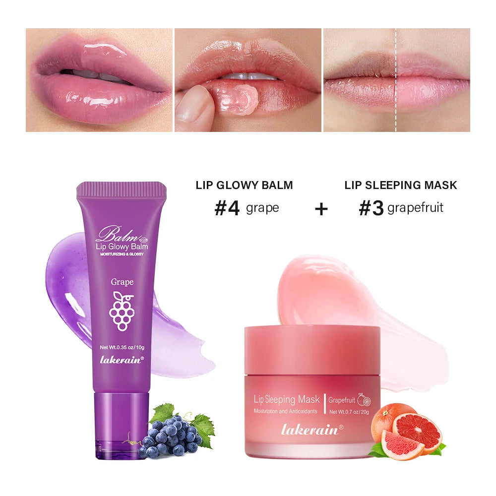 Hydrating Lip Repair Balm and Overnight Recovery Sleeping Mask Set