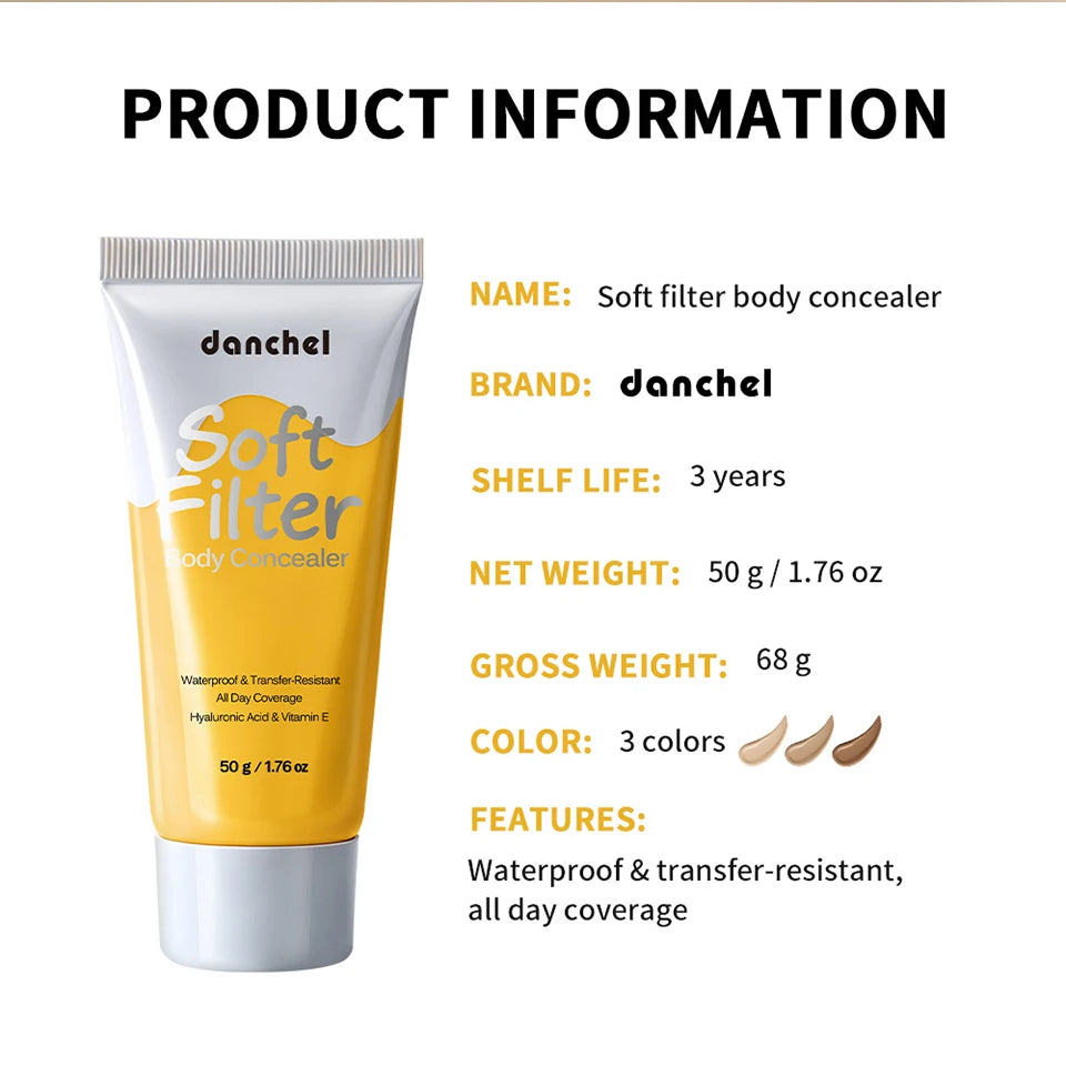 Waterproof Full Coverage Body Concealer for Scars Tattoos and Veins - 17