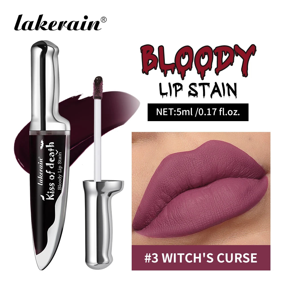 Long-Lasting Waterproof Matte Bloody Lip Stain for Halloween Makeup