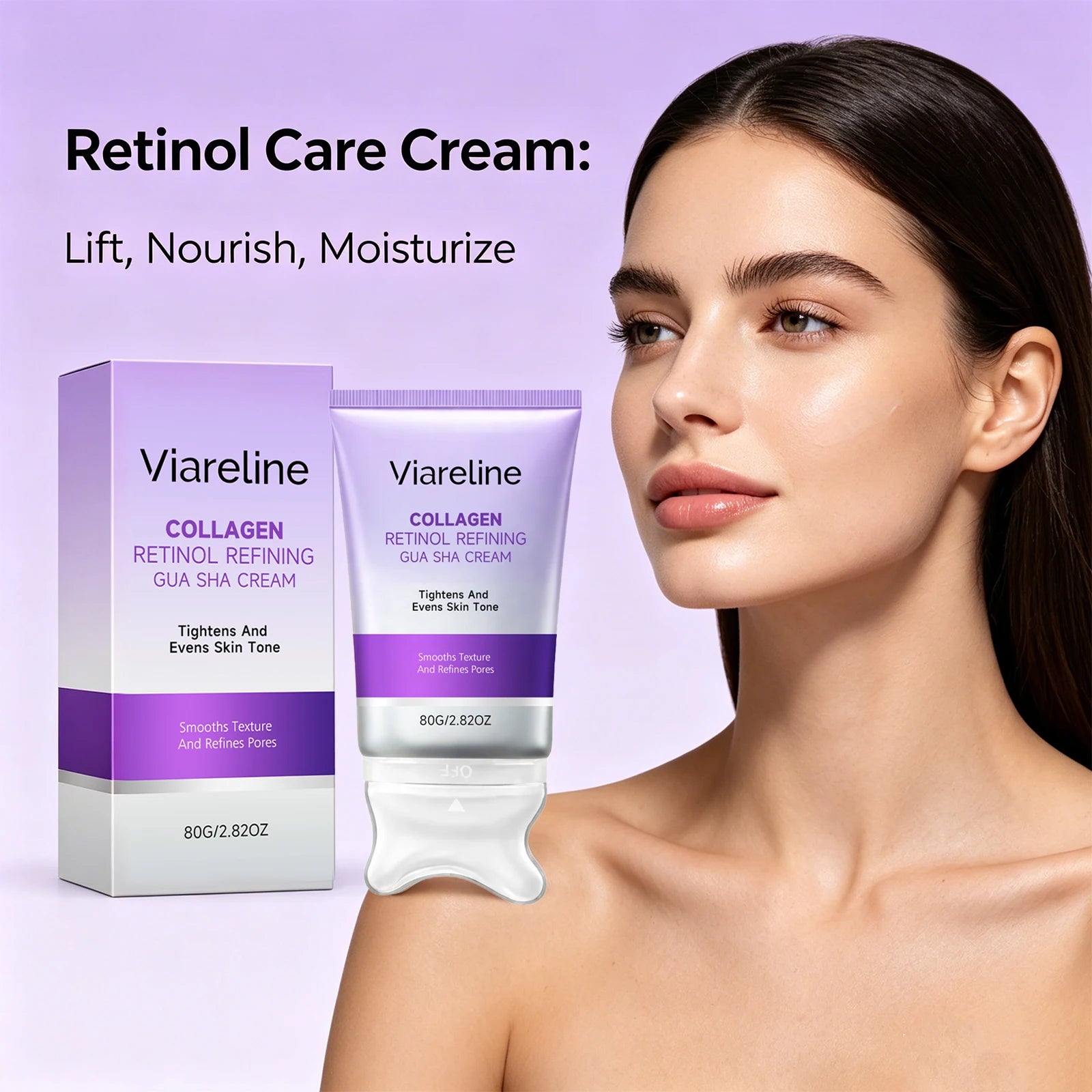 Collagen Retinol Sculpting Gua Sha Cream for Face Lifting and Tightening - 3