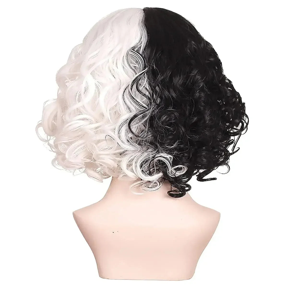 Long Wavy Split Color Synthetic Wig for Costume Parties and Daily Wear