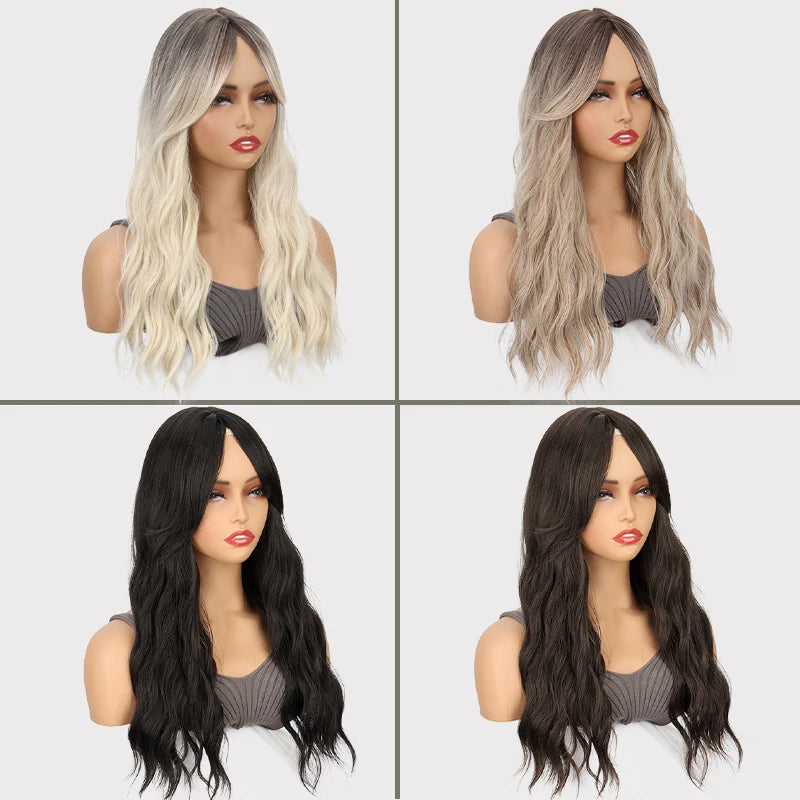Long Wavy Hair Topper with Bangs for Thinning Hair and Volume - 3