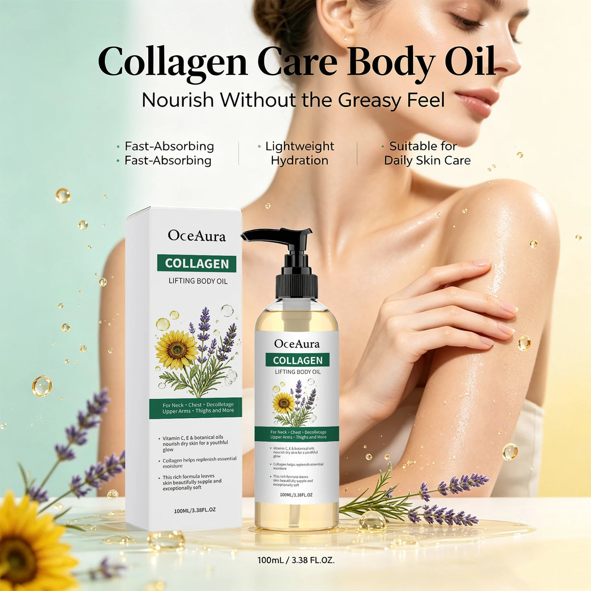 Collagen Nourishing Body Oil for Smooth Hydrated Skin