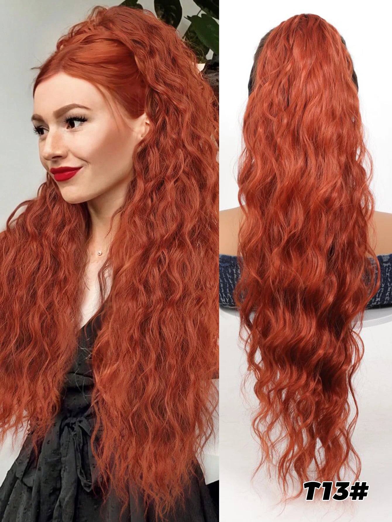 26-Inch Curly Wavy Claw Clip Ponytail Extension - 41