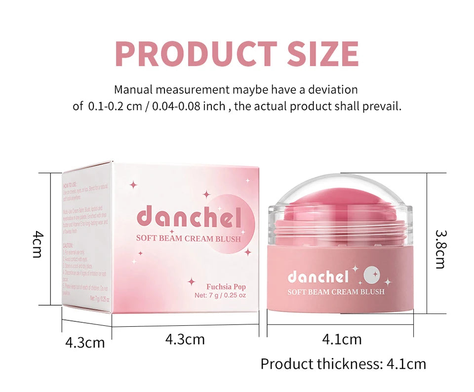 Long-Lasting Soft Cream Blush for Cheeks, Lips, and Eyes - 17