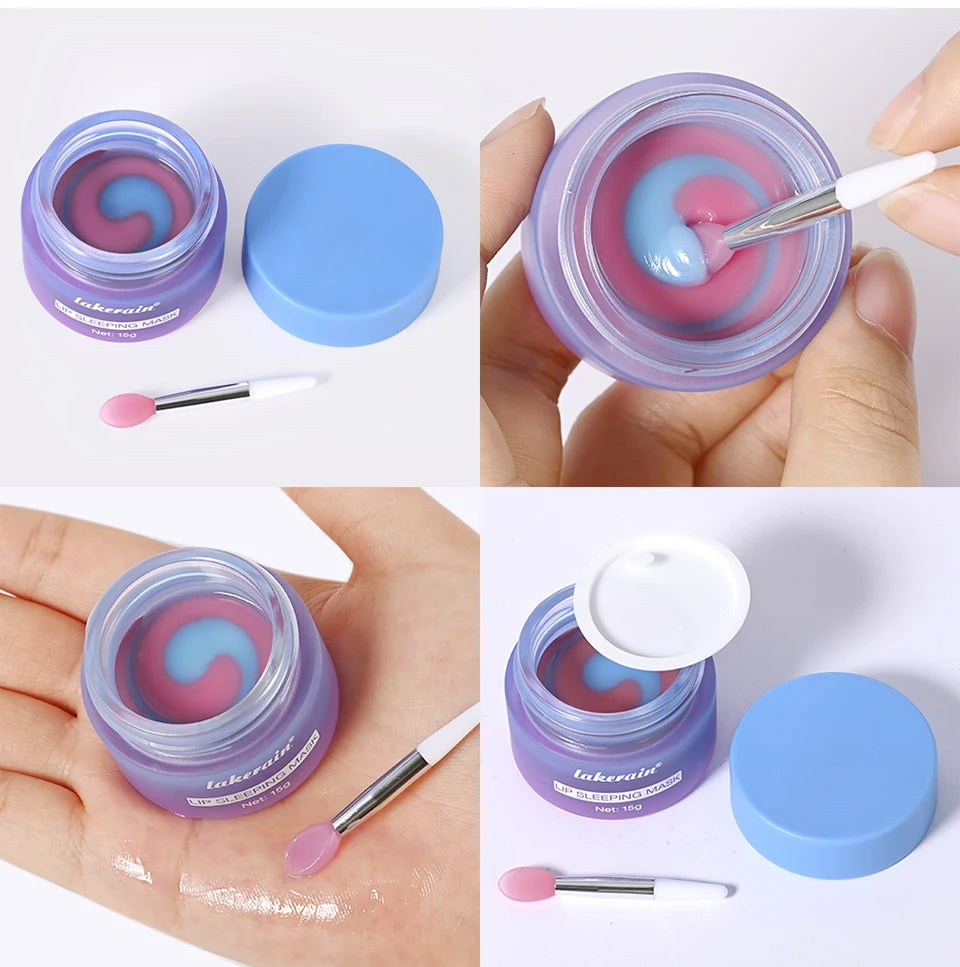 Dual-Color Hydrating Lip Sleeping Mask for Dry and Cracked Lips