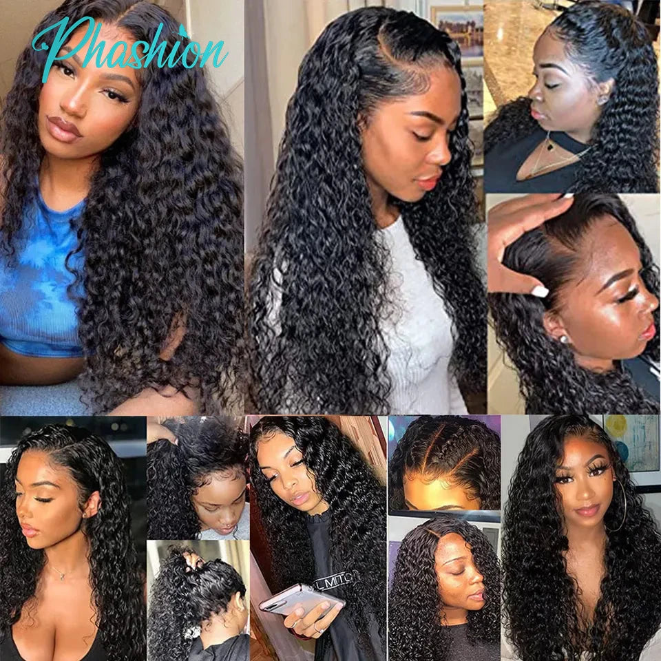Water Wave Brazilian Human Hair Lace Frontal and Closure - 7