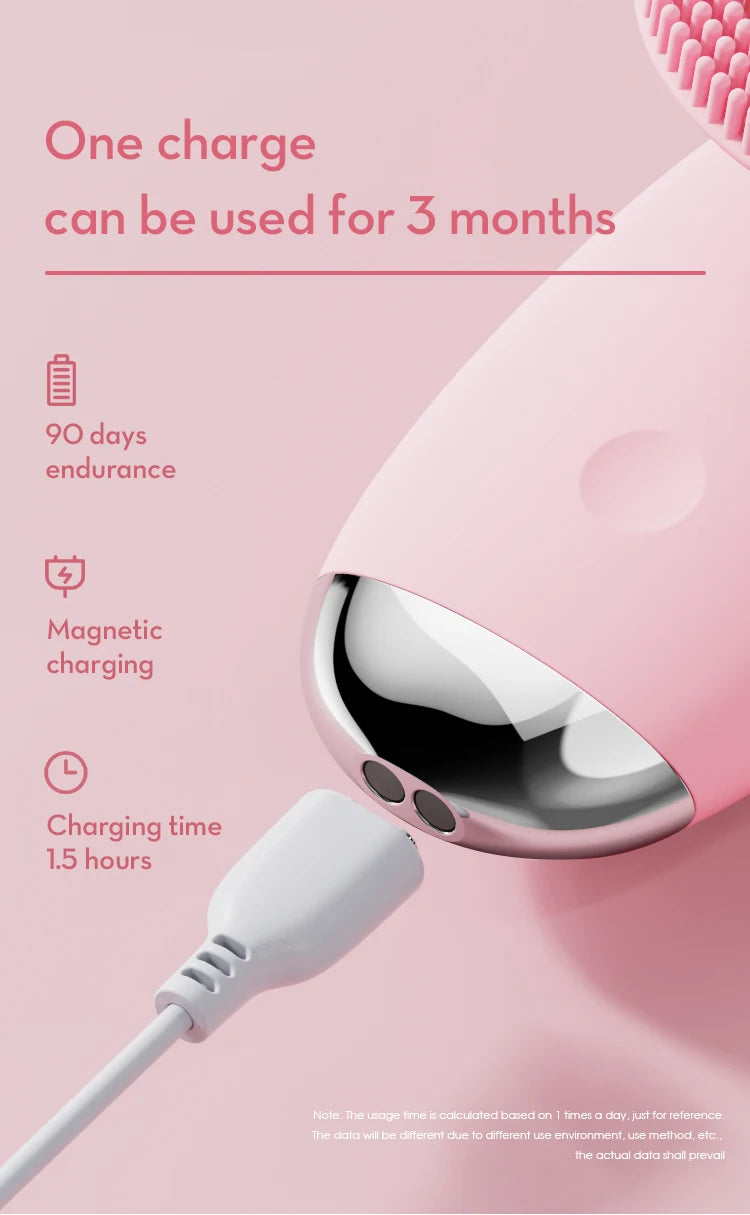 Electric Silicone Face Cleansing Brush for Deep Pore Exfoliation