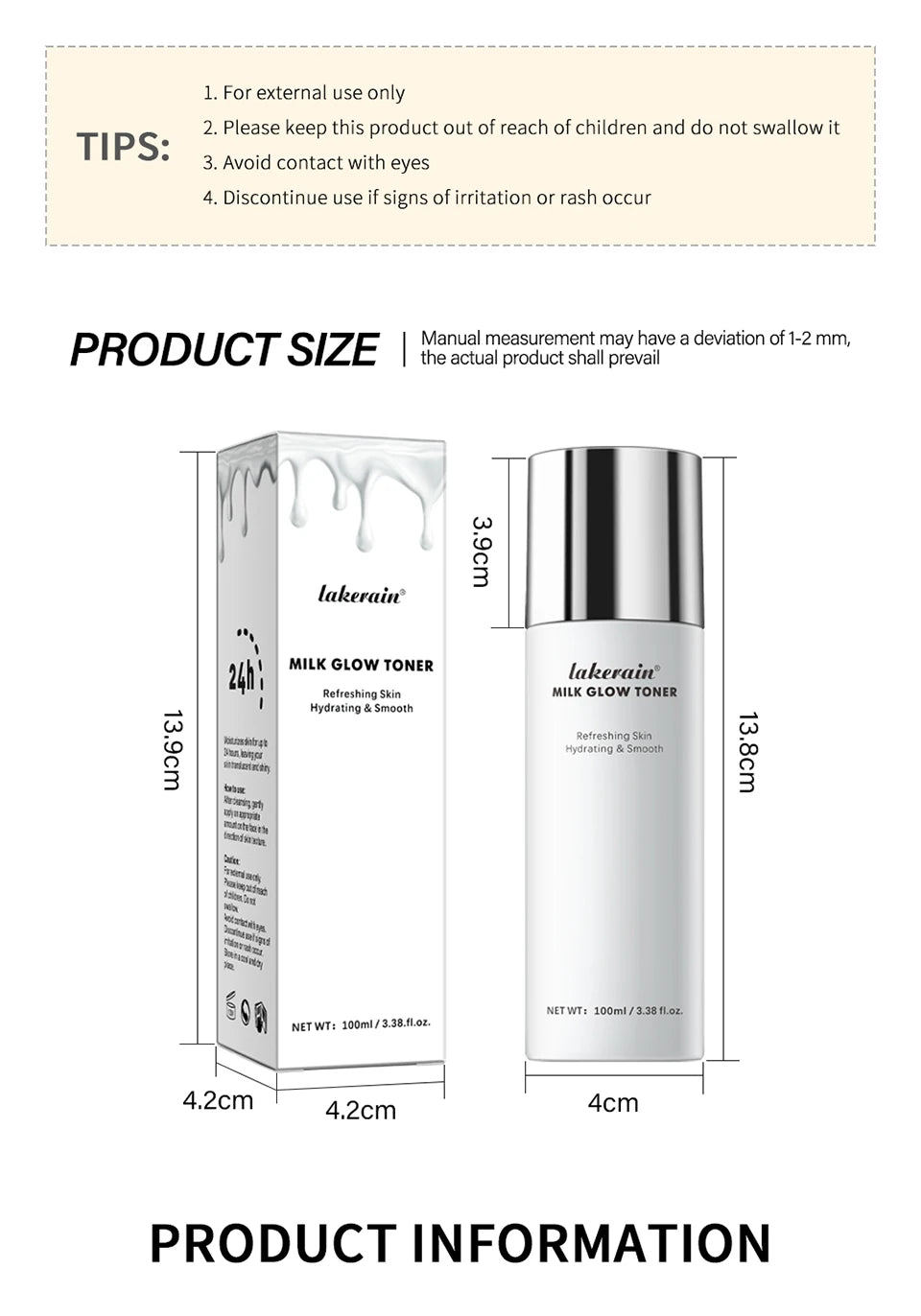 Brightening Milk Glow Face Toner for Hydrated and Radiant Skin