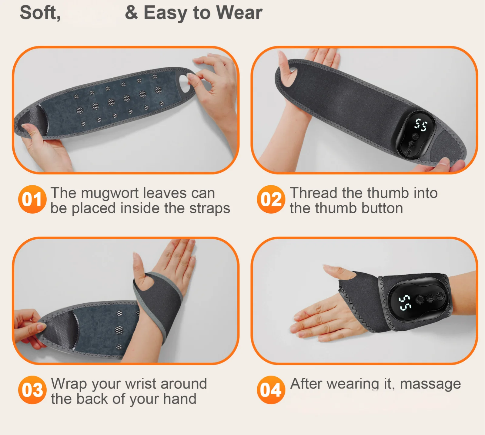 Vibration Massage Wrap for Ankle and Wrist Pain Relief - 15
