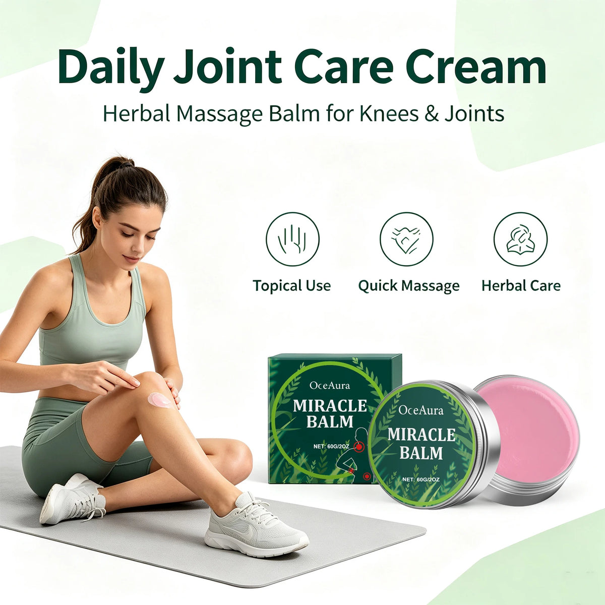Herbal Muscle and Joint Relief Massage Balm for Daily Body Recovery