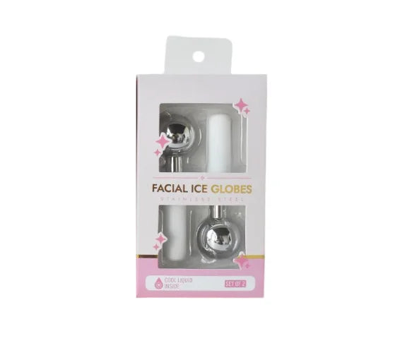 Stainless Steel Cooling Ice Globes for Facial Puffiness and Dark Circles