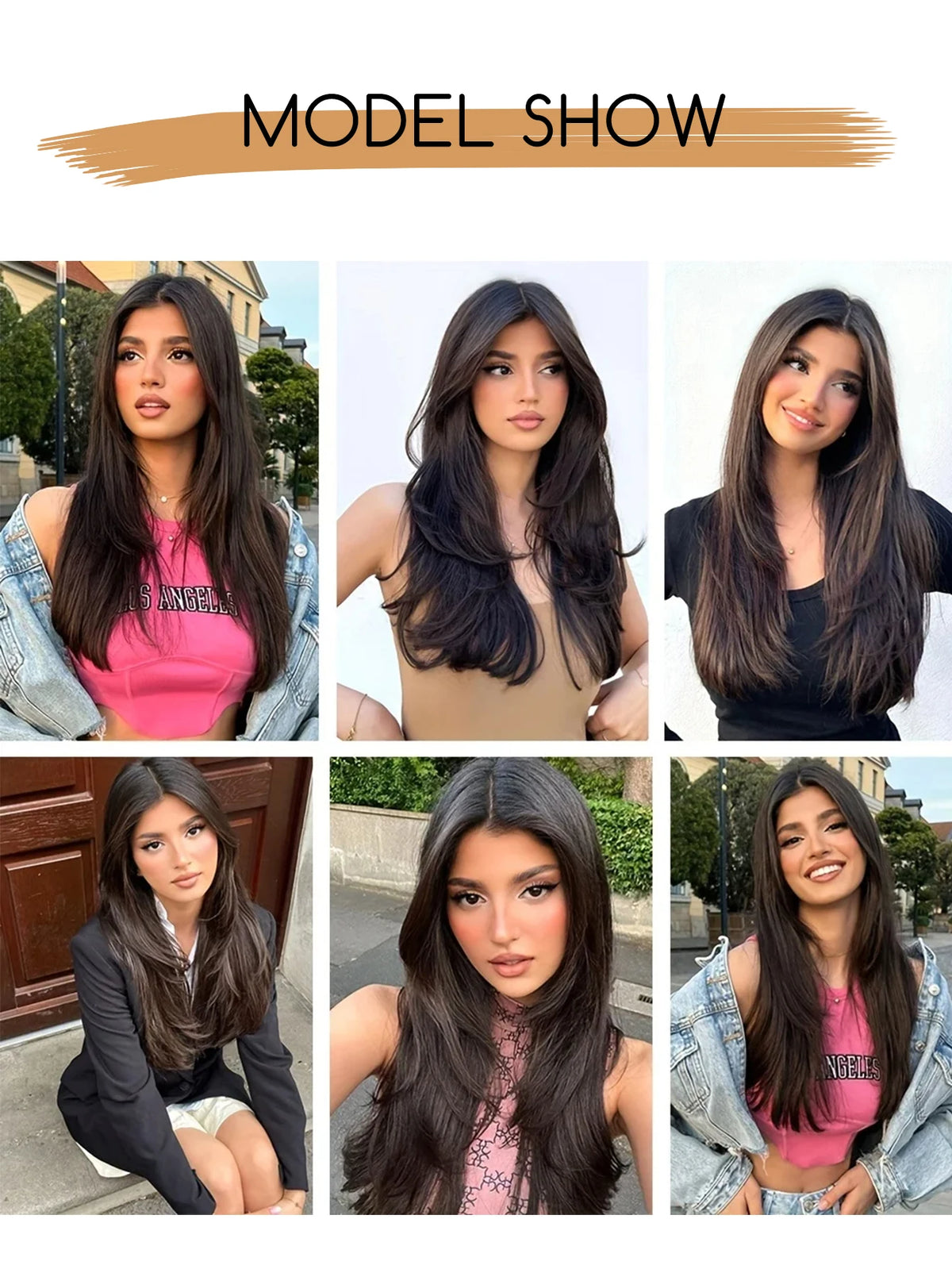 V-Shaped Straight Clip-In Hair Extensions for Instant Length