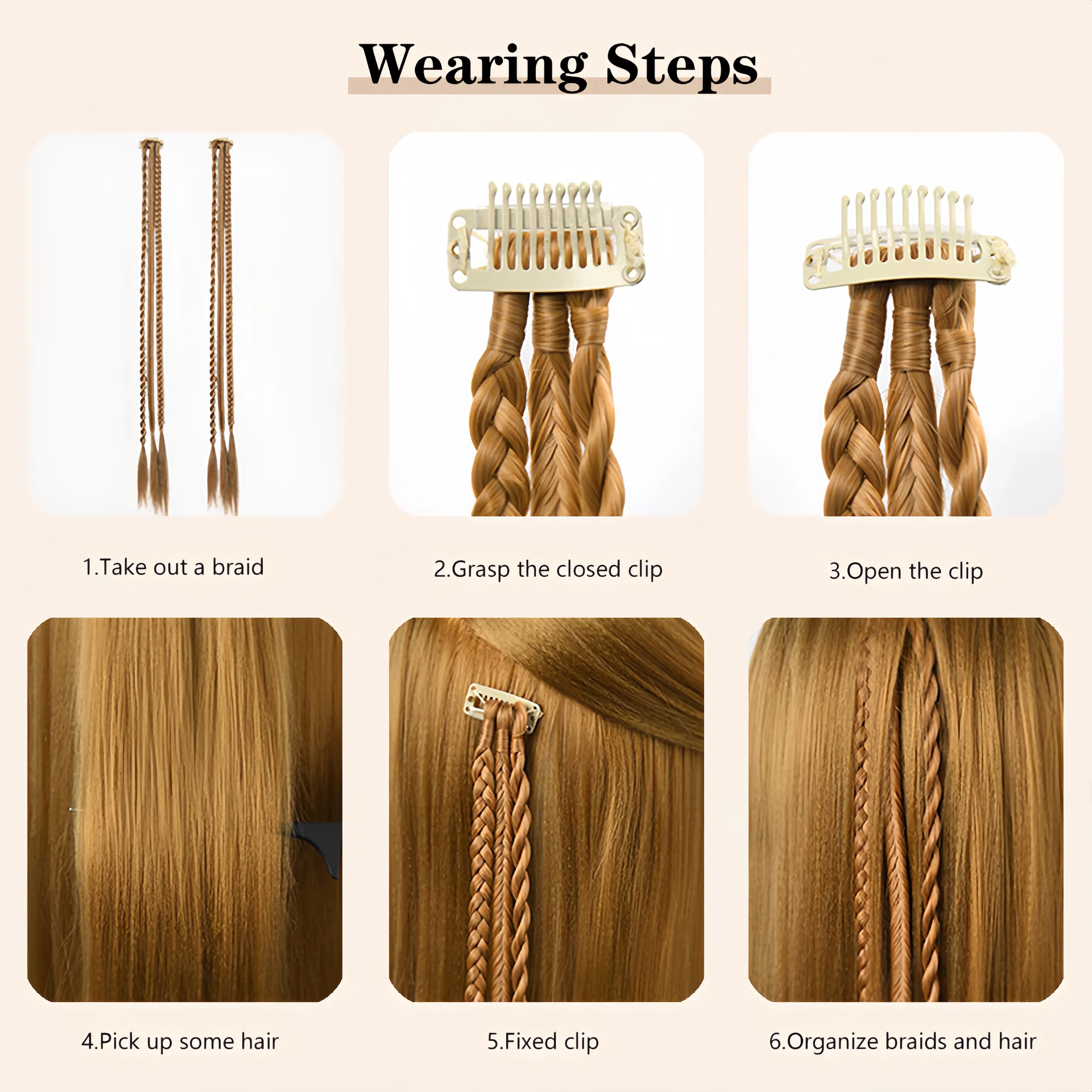 Triple Braid Clip-In Hair Extensions for Instant Styling - 12