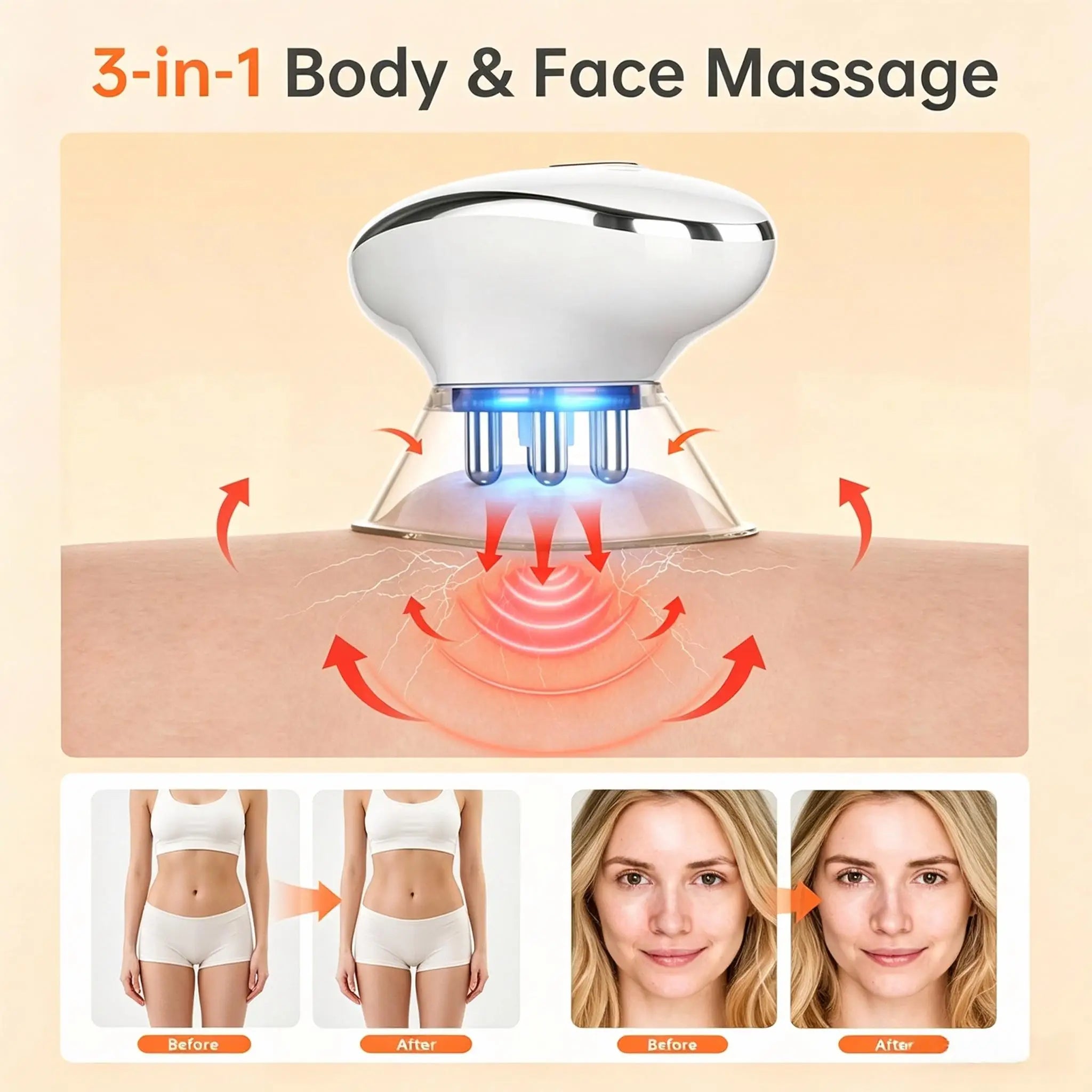 3-in-1 Body Sculpting and Face Contouring Massage Device - 3